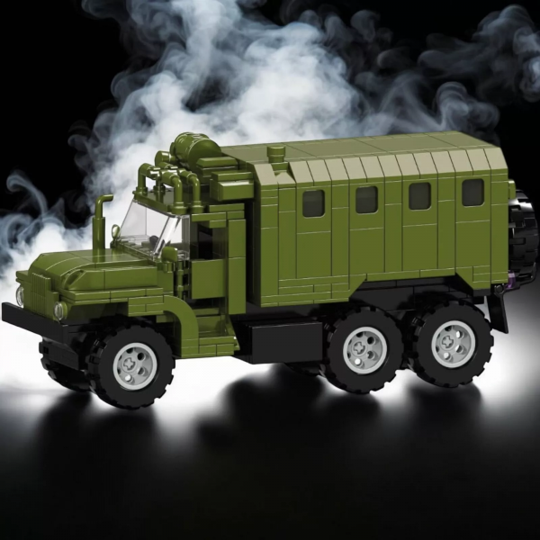 LKW Bundle Klemmbausteinset (UAZ Krankenwagen Kleinbus + URAL Expeditionsmobil + Kamaz LKW Tankwagen