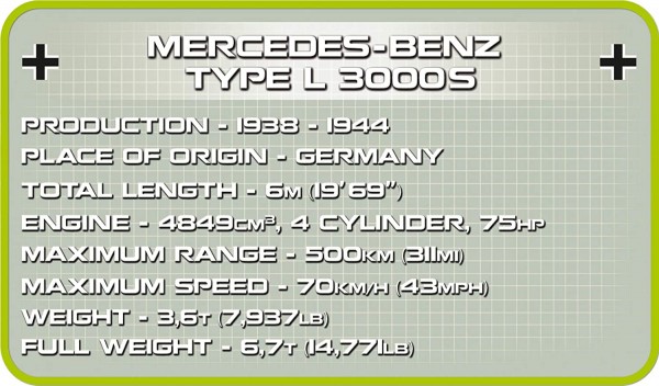 Cobi Mercedes-Benz L 3000 S Modell Nr. 2455A