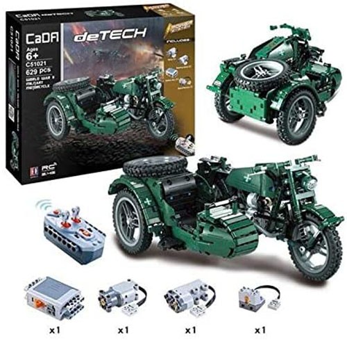 CaDa deTech RC Militärmotorrad mit Beiwagen Modell Nr. C51021W
