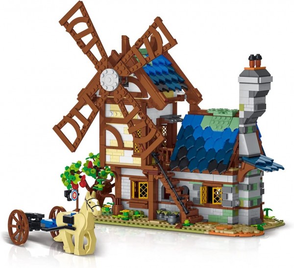 UrGe 50103 Mittelalterliche Stadt - Windmühle 1824 Teile OVP