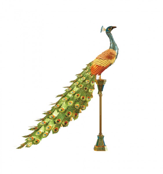 Piececool 3D Metallpuzzle Colourful Peacock Modell Nr. P102-NGB