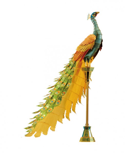 Piececool 3D Metallpuzzle Colourful Peacock Modell Nr. P102-NGB