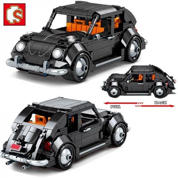 SEMBO BLOCK VW Beetle mit Pullback Motor Modell Nr. 701809