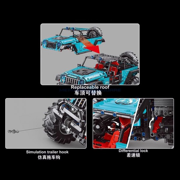 TLG Geländewagen Türkis Trailcat T5010 High-tech MOC Off-road