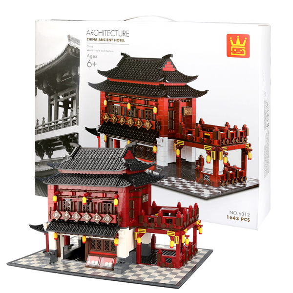 Wange 6312 Architecture-Set China Antikes Hotel 1643 Teile