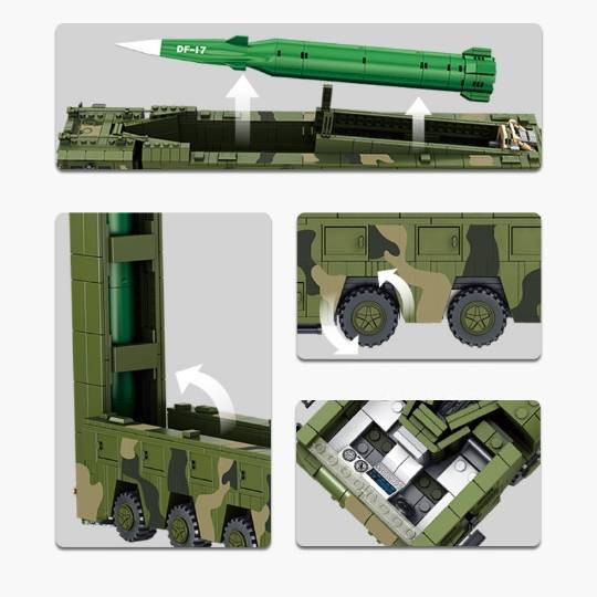 Panlos Bricks DF-17 Ballistic Missile Modell Nr. 639007