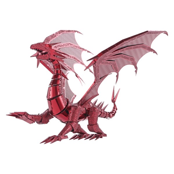 Piececool 3D Metallpuzzle Dragon Flame Rote Version Modell Nr. P071-R