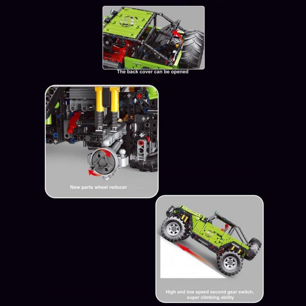 TLG Geländewagen Grün Trailcat T5010 High-tech MOC Off-road
