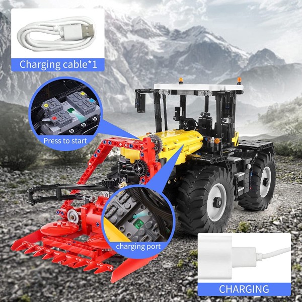 Mould King 17019 - Traktor gelb/schwarz RC