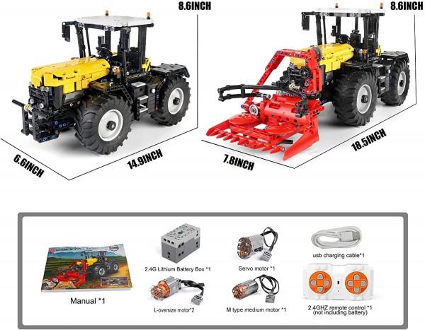 Mould King 17019 - Traktor gelb/schwarz RC