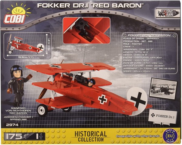 Cobi Fokker Dr.1 Red Baron Modell Nr. 2974